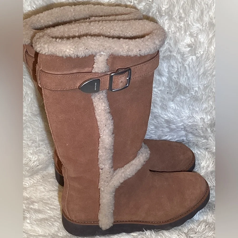 Coach shearling boots size 7